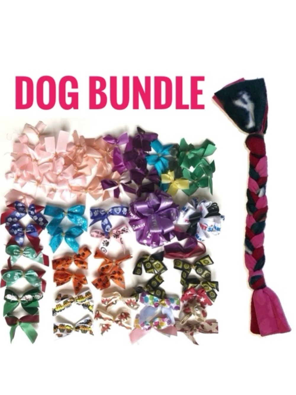 Dog Bundle 3 for 15 SALE CLEARANCE Bows and Toy